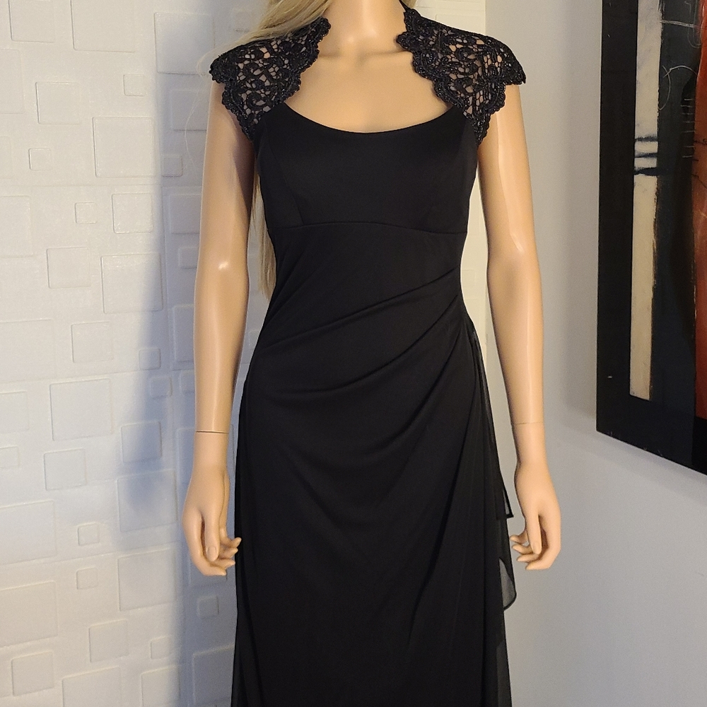 Excess Black Chiffon Gown 8